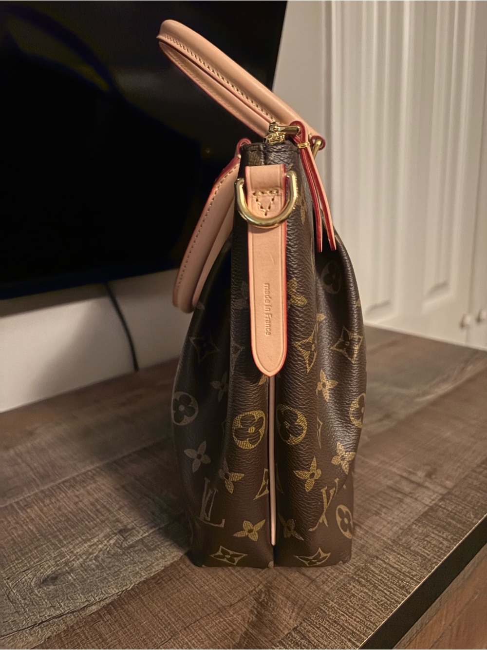 Louis Vuitton Brown Monogram Canvas Satchel with Natural Trim - Picture 5 of 7